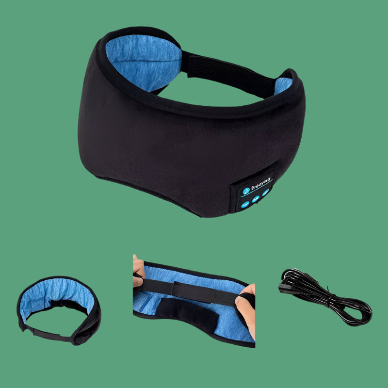 Bluetooth Wireless Headphones Sleeping Eye Mask Earphones Smart Music Sleep Headband Soft Elastic Eye Cover Headset Yoga Travel