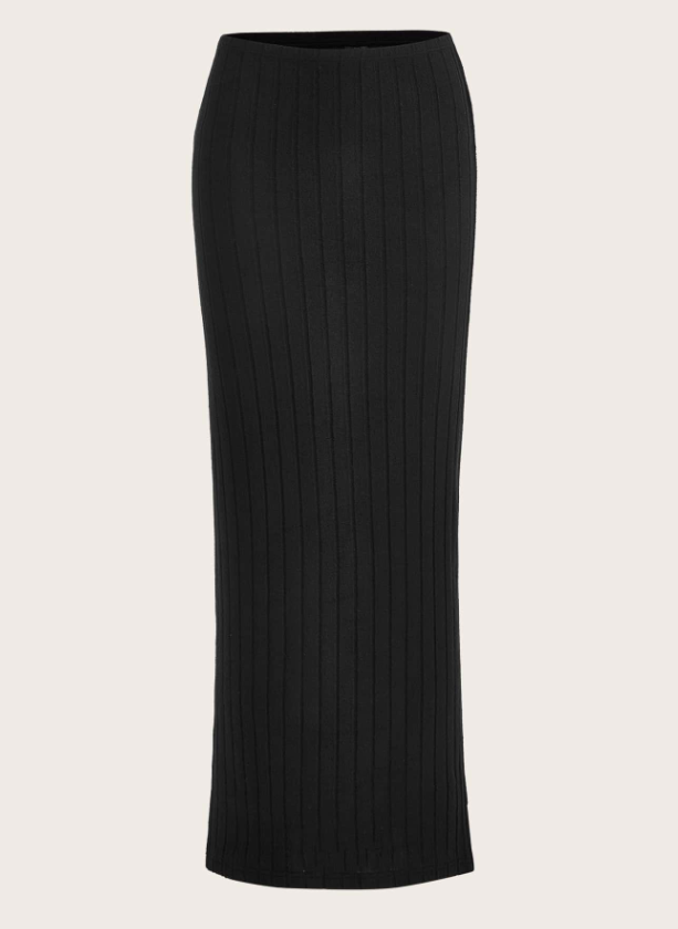 חצאית יומיומית בגוון אפור בהיר