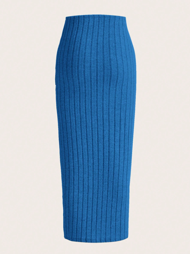 חצאית יומיומית בגוון אפור בהיר